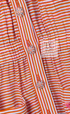 CHANEL 19S Orange Stripe Silk Dress 38 シャネル オレンジ ストライプ シルク ワンピース 即発