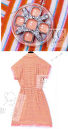 CHANEL 19S Orange Stripe Silk Dress 38 シャネル オレンジ ストライプ シルク ワンピース 即発