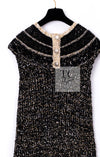 CHANEL 19PF Black Gold Wool Knit Dress 38 シャネル ブラック ゴールド ウール ニット ワンピース 即発