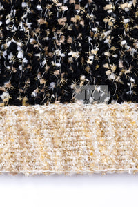 CHANEL 19PF Black Gold Wool Knit Dress 38 シャネル ブラック ゴールド ウール ニット ワンピース 即発
