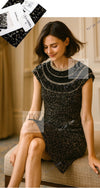 CHANEL 19PF Black Gold Wool Knit Dress 38 シャネル ブラック ゴールド ウール ニット ワンピース 即発