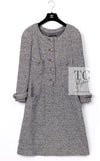 CHANEL 12PF Paris Bombay Black White Metallic Tweed Dress 38 シャネル ブラック ホワイト メタリック ツイード ワンピース 即発