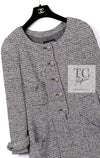 CHANEL 12PF Paris Bombay Black White Metallic Tweed Dress 38 シャネル ブラック ホワイト メタリック ツイード ワンピース