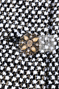 CHANEL 12PF Paris Bombay Black White Metallic Tweed Dress 38 シャネル ブラック ホワイト メタリック ツイード ワンピース 即発