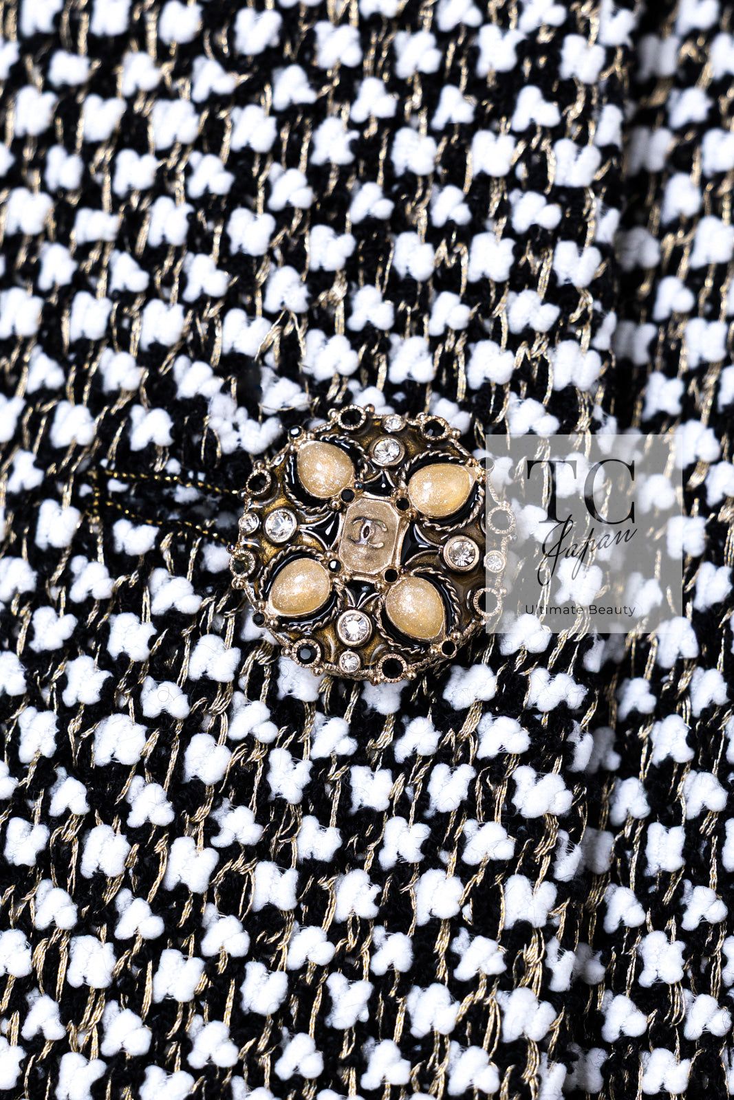 CHANEL 12PF Paris Bombay Black White Metallic Tweed Dress 38 シャネル ブラック ホワイト メタリック ツイード ワンピース 即発