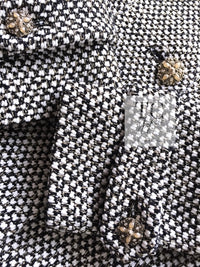 CHANEL 12PF Paris Bombay Black White Metallic Tweed Dress 38 シャネル ブラック ホワイト メタリック ツイード ワンピース 即発