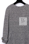 CHANEL 12PF Paris Bombay Black White Metallic Tweed Dress 38 シャネル ブラック ホワイト メタリック ツイード ワンピース
