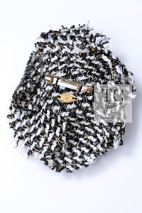 CHANEL 12PF Paris Bombay Black White Metallic Tweed Dress 38 シャネル ブラック ホワイト メタリック ツイード ワンピース 即発