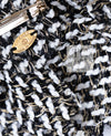 CHANEL 12PF Paris Bombay Black White Metallic Tweed Dress 38 シャネル ブラック ホワイト メタリック ツイード ワンピース 即発
