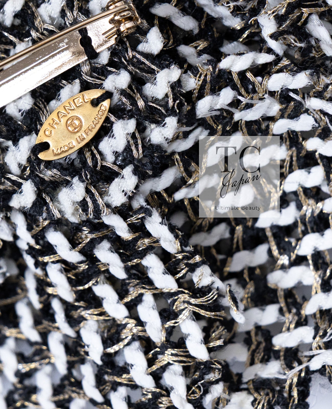 CHANEL 12PF Paris Bombay Black White Metallic Tweed Dress 38 シャネル ブラック ホワイト メタリック ツイード ワンピース 即発