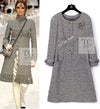 CHANEL 12PF Paris Bombay Black White Metallic Tweed Dress 38 シャネル ブラック ホワイト メタリック ツイード ワンピース 即発