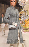 CHANEL 12PF Paris Bombay Black White Metallic Tweed Dress 38 シャネル ブラック ホワイト メタリック ツイード ワンピース