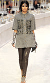 CHANEL 12PF Paris Bombay Black White Metallic Tweed Dress 38 シャネル ブラック ホワイト メタリック ツイード ワンピース