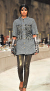 CHANEL 12PF Paris Bombay Black White Metallic Tweed Dress 38 シャネル ブラック ホワイト メタリック ツイード ワンピース