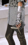 CHANEL 12PF Paris Bombay Black White Metallic Tweed Dress 38 シャネル ブラック ホワイト メタリック ツイード ワンピース