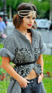 CHANEL 12PF Paris Bombay Black White Metallic Tweed Dress 38 シャネル ブラック ホワイト メタリック ツイード ワンピース