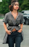 CHANEL 12PF Paris Bombay Black White Metallic Tweed Dress 38 シャネル ブラック ホワイト メタリック ツイード ワンピース