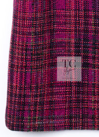 CHANEL 18PA Fuchsia Pink Purple Wool Mohair Tweed Dress 34 36 シャネル フューシャ ピンクパープル ウール モヘア ツイード ワンピース 即発