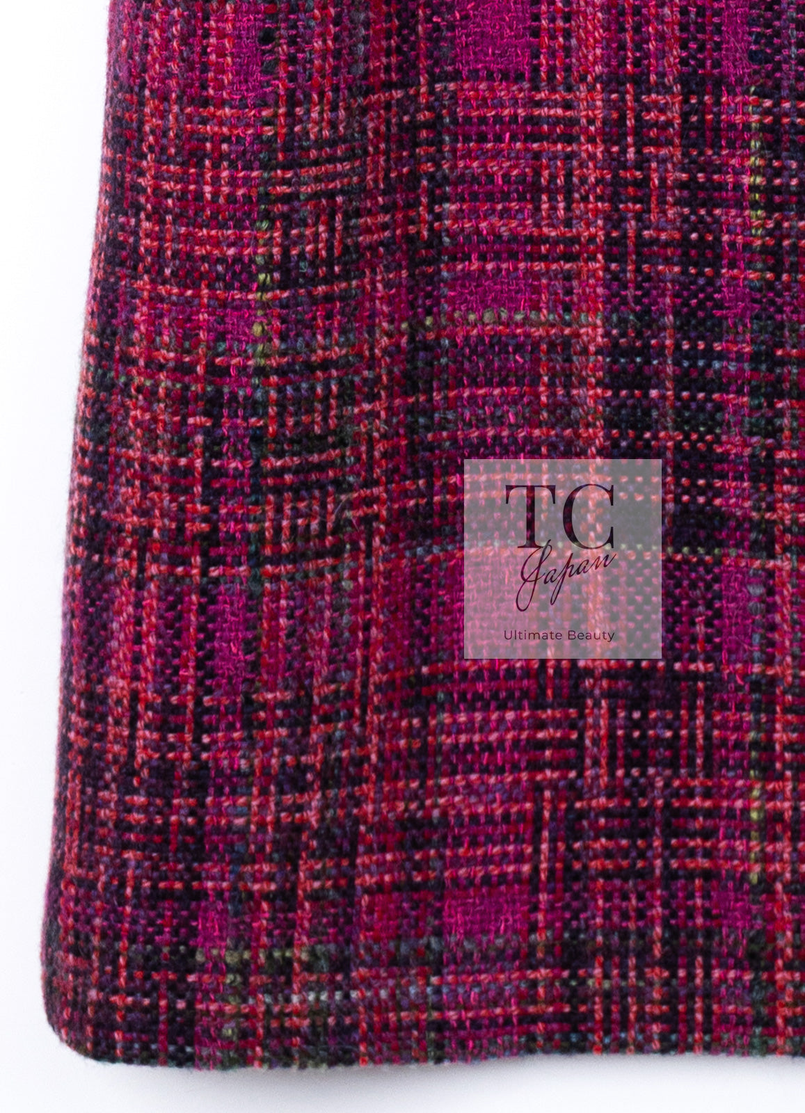 CHANEL 18PA Fuchsia Pink Purple Wool Mohair Tweed Dress 34 36 シャネル フューシャ ピンクパープル ウール モヘア ツイード ワンピース 即発