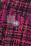 CHANEL 18PA Fuchsia Pink Purple Wool Mohair Tweed Dress 34 36 シャネル フューシャ ピンクパープル ウール モヘア ツイード ワンピース 即発