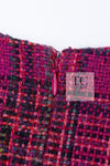 CHANEL 18PA Fuchsia Pink Purple Wool Mohair Tweed Dress 34 36 シャネル フューシャ ピンクパープル ウール モヘア ツイード ワンピース 即発