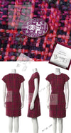 CHANEL 18PA Fuchsia Pink Purple Wool Mohair Tweed Dress 34 36 シャネル フューシャ ピンクパープル ウール モヘア ツイード ワンピース 即発