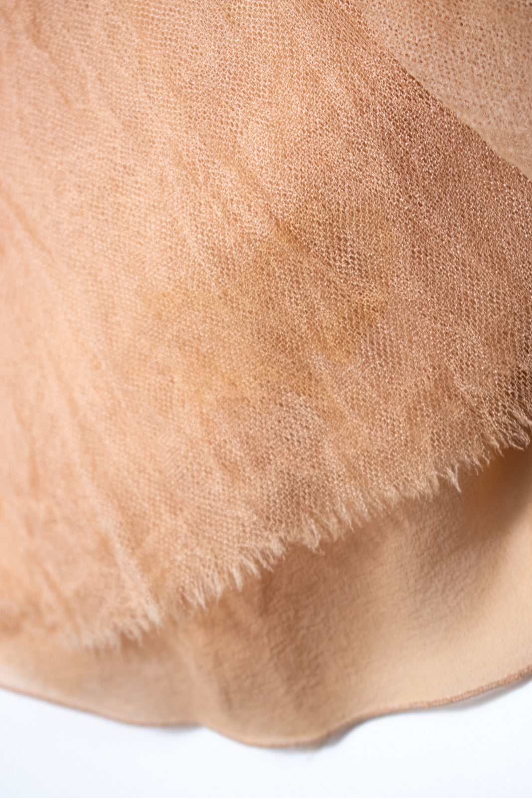 CHANEL 07PF Nude Beige Apricot Chiffon Black Ribbon Dress 34 36 シャネル ヌード ベージュ アプリコット シフォン ブラック リボン ワンピース 即発