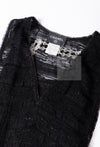 CHANEL 04S Black Metallic Pearl Button Dress with Slip 36 シャネル ブラック メタリック パールボタン ワンピース スリップ付き 即発