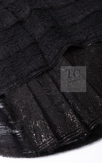 CHANEL 04S Black Metallic Pearl Button Dress with Slip 36 シャネル ブラック メタリック パールボタン ワンピース スリップ付き 即発