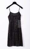 CHANEL 04S Black Metallic Pearl Button Dress with Slip 36 シャネル ブラック メタリック パールボタン ワンピース スリップ付き