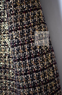 CHANEL 11PF Black Gold Metallic Gripoix Cashmere Wool Knit Dress 36 シャネル ブラック ゴールド メタリック グリポワ カシミア ウール ニット ワンピース 即発