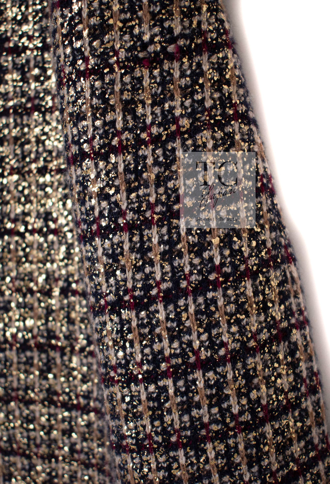 CHANEL 11PF Black Gold Metallic Gripoix Cashmere Wool Knit Dress 36 シャネル ブラック ゴールド メタリック グリポワ カシミア ウール ニット ワンピース 即発