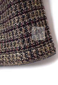 CHANEL 11PF Black Gold Metallic Gripoix Cashmere Wool Knit Dress 36 シャネル ブラック ゴールド メタリック グリポワ カシミア ウール ニット ワンピース 即発