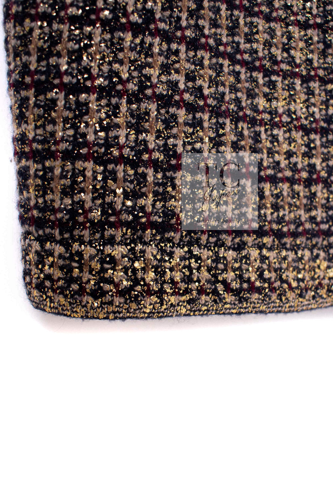 CHANEL 11PF Black Gold Metallic Gripoix Cashmere Wool Knit Dress 36 シャネル ブラック ゴールド メタリック グリポワ カシミア ウール ニット ワンピース 即発