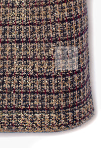 CHANEL 11PF Black Gold Metallic Gripoix Cashmere Wool Knit Dress 36 シャネル ブラック ゴールド メタリック グリポワ カシミア ウール ニット ワンピース 即発