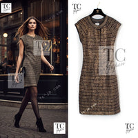 CHANEL 11PF Black Gold Metallic Gripoix Cashmere Wool Knit Dress 36 シャネル ブラック ゴールド メタリック グリポワ カシミア ウール ニット ワンピース 即発