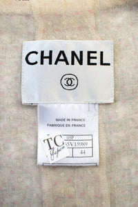 CHANEL 05S Beige Gold Silver Metallic Tweed Jacket Skirt Suit 38 44 46 | HK