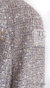 CHANEL 05S Beige Gold Silver Metallic Tweed Jacket Skirt Suit 44 46 シャネル ベージュ ゴールド メタリック ルサージュ ツイード ジャケット スカート スーツ 即発