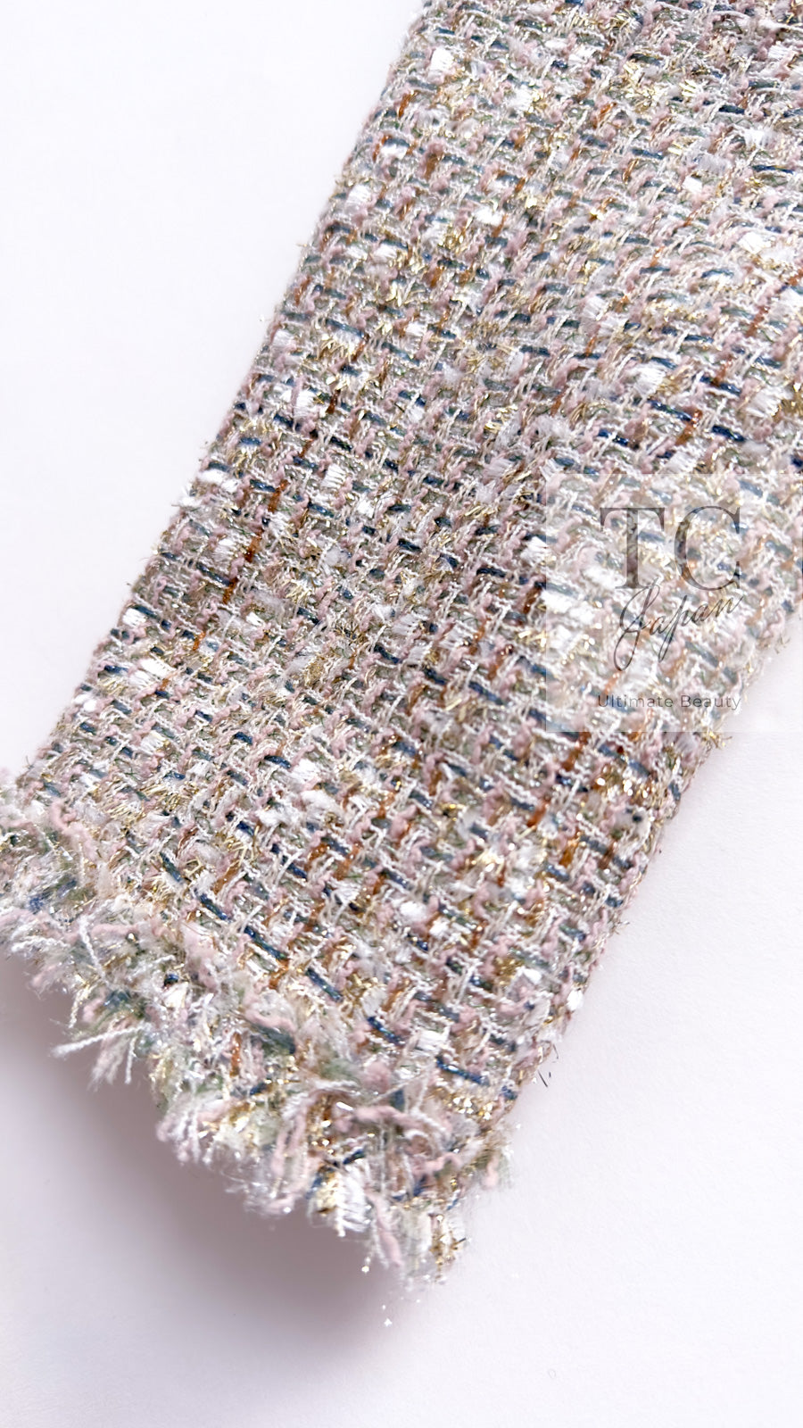 CHANEL 05S Beige Gold Silver Metallic Tweed Jacket Skirt Suit 44 46 シャネル ベージュ ゴールド メタリック ルサージュ ツイード ジャケット スカート スーツ 即発