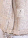 CHANEL 05S Beige Gold Silver Metallic Tweed Jacket Skirt Suit 44 46 シャネル ベージュ ゴールド メタリック ルサージュ ツイード ジャケット スカート スーツ 即発