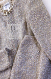 CHANEL 05S Beige Gold Silver Metallic Tweed Jacket Skirt Suit 44 46 シャネル ベージュ ゴールド メタリック ルサージュ ツイード ジャケット スカート スーツ 即発