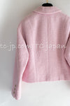 CHANEL 21S Light Pink Double Tweed Jacket 34 シャネル ライト ピンク ココボタン ダブル ツイード ジャケット 即発