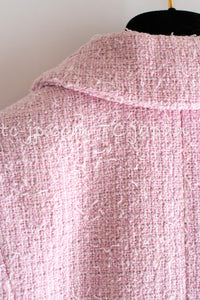 CHANEL 21S Light Pink Double Tweed Jacket 34 シャネル ライト ピンク ココボタン ダブル ツイード ジャケット 即発