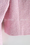 CHANEL 21S Light Pink Double Tweed Jacket 34 シャネル ライト ピンク ココボタン ダブル ツイード ジャケット 即発