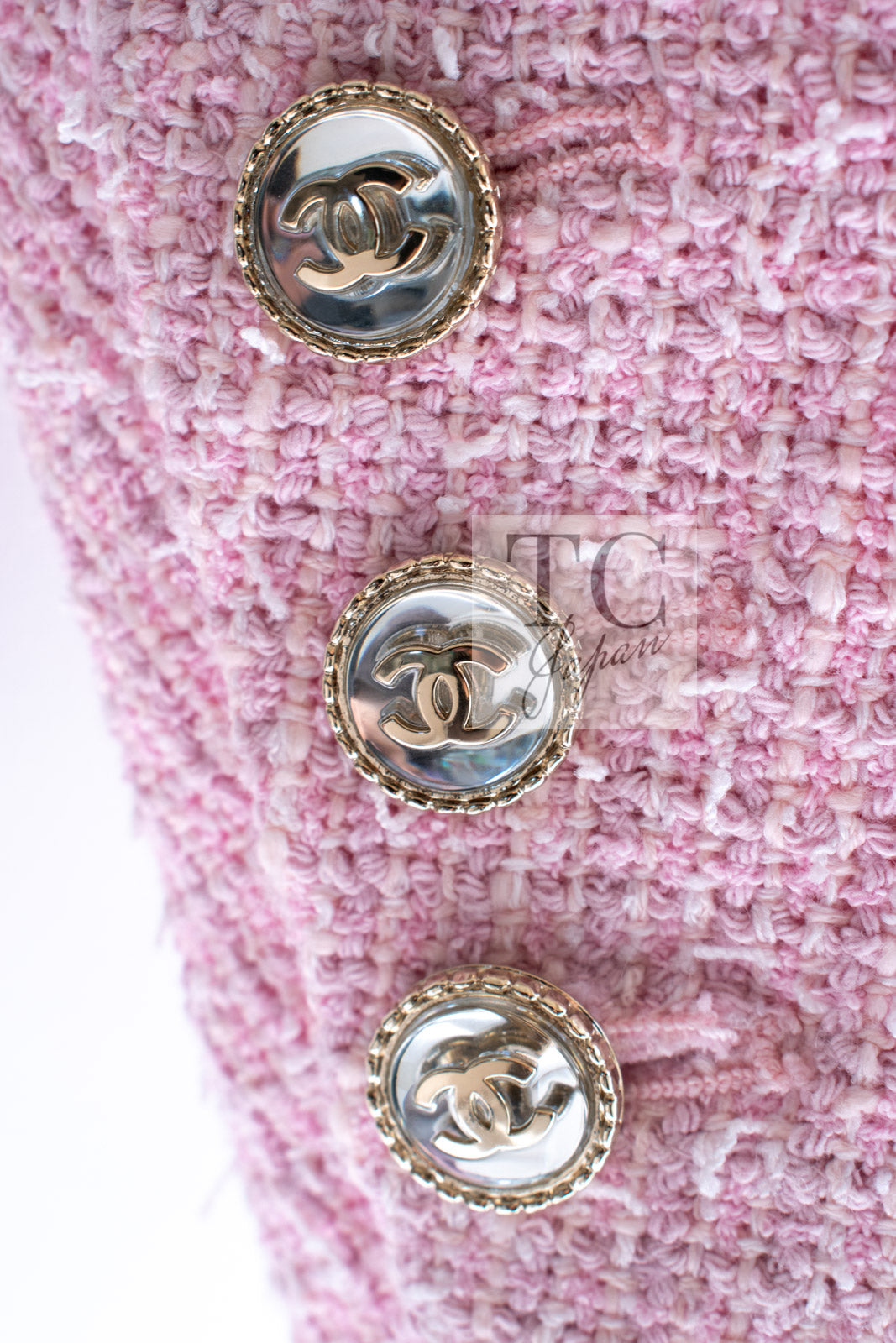 CHANEL 21S pink tweed women's jacket / シャネル レディース ピンク ツイード ジャケット