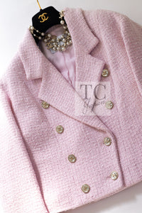 CHANEL 21S pink tweed women's jacket / シャネル レディース ピンク ツイード ジャケット