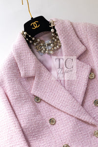 CHANEL 21S pink tweed women's jacket / シャネル レディース ピンク ツイード ジャケット