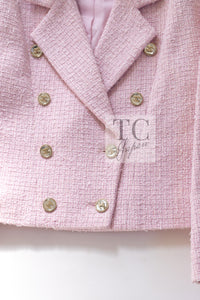 CHANEL 21S pink tweed women's jacket / シャネル レディース ピンク ツイード ジャケット