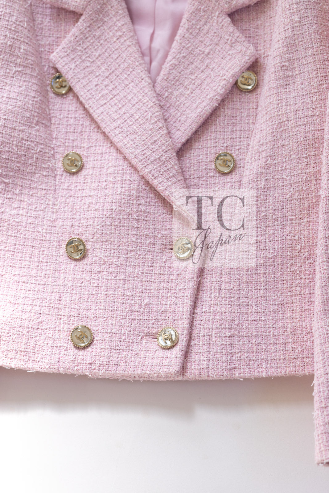 CHANEL 21S pink tweed women's jacket / シャネル レディース ピンク ツイード ジャケット