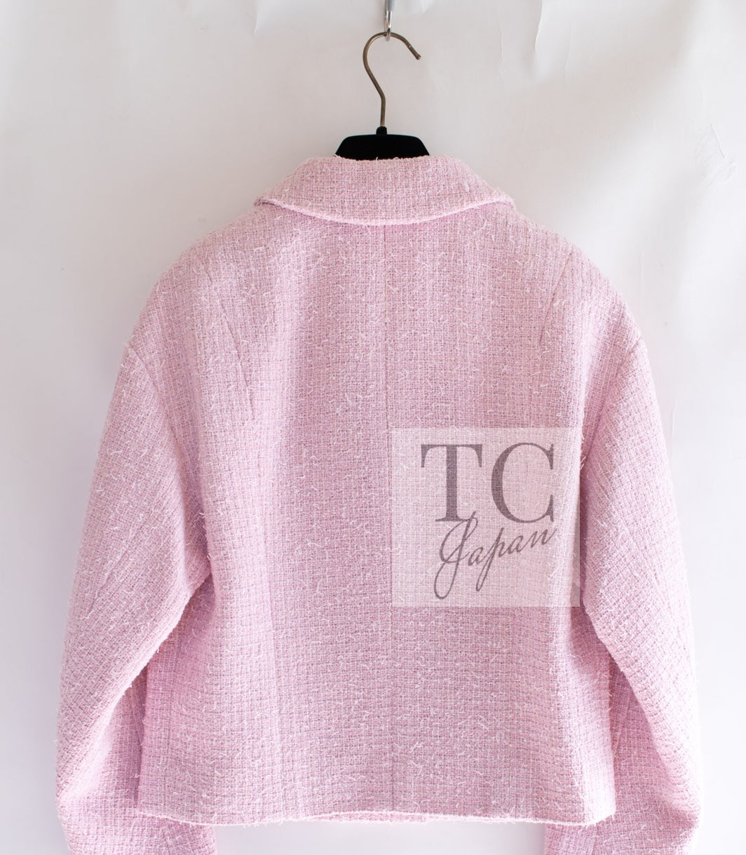 CHANEL 21S pink tweed women's jacket / シャネル レディース ピンク ツイード ジャケット